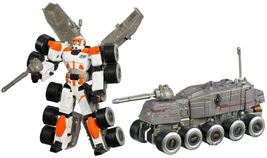 Cliffbee.com: Transformer Toy Reviews: Clone Commander Cody/Turbotank